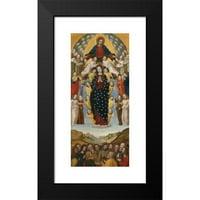 Ambrogio Bergognone crna moderna uokvirena muzejska umjetnička ispisa pod nazivom - pretpostavka Djevice