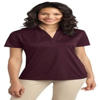 Lučka uprava L ženska svila touch polo majica - maroon - srednja