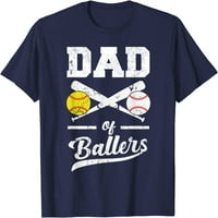 Drvo tata balja tata bejzbol i softball playera za tatu majicu