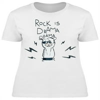 Rock je dramska lama majica žena -image by shutterstock, ženski medij