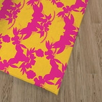 Tropska žuta tepih za područje Kavka dizajna