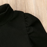 Binwwede džemper od novorođenčeta džemper + kožna suknja Set odjeće