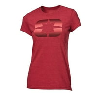 Polaris Crvena ženska ikona TEE kratki rukav ugrađeni lagani posadni vrat Ležerne prilike - XX-LEGA