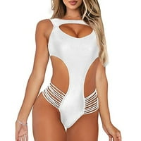 Bigersell jednodijelno kupaći kostimi za kupaći kostim Boja podudaranje Halterneck mrežice Bikini jednodijelni