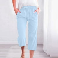 Giligiliso Moda Žene Ležerne prilike pune boje elastične labave hlače Ravne široke nogu pantalone sa