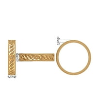 Ženski dizajner 0. CT Diamond Band prsten u zlatu, april Birthstone nakit, fini nakit Diamond, srebrna