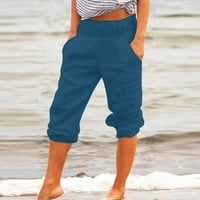 Ženske hlače sa širokim nogama pamučne pantalone ravne hlače casual pantalone