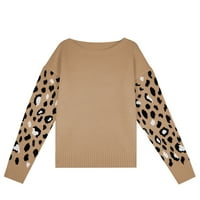 Muški pulover Duks pulover za žene Žene Leopard džemper Modni labavi okrugli vrat Dugi rukav pulover