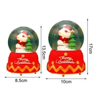 Snow Globe ukras sa šarenom rasvjetnom rotirajućim dizajnom Lijepa Santa Claus statuu Music Sning Globe