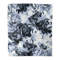 Bacanje pokrivača toplo ugodan ispis Flannel šareni jednobojni cvjetni uzorak s ružama na bijelom akvarelu