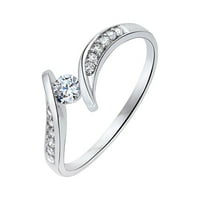 Hanxiulin ženski dijamantni prsten za prstenje za prstenje za prstenje za sve žene za odmor