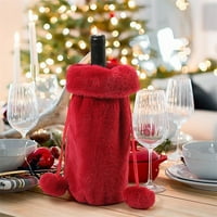 Božićne boce za vino Košemice Poklopi Poliester Holiday Wine boce poklon torbe za božićne ukrase stola