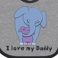 Inktastic volim svog oca slona plavo ljubičaste poklon dječak baby ili baby girl bib