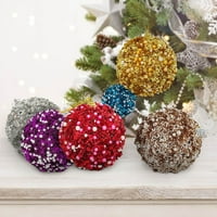Božićna čišćenje kućnog uređenja, božićni biserni šljokice Glitter Baubes Ball Xmas ukras ukras