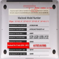 Kaishek Hard zaštitni poklopac školjke za - izdanje Najnoviji macBook Pro S Touch ID model: šareni