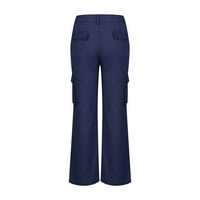 Lindreshi teretni hlače za žene sa džepovima modni ženski proljetni ljetni veliki džepni patentni patentni