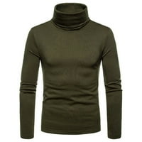 Muškarci Zimski termički pulover, čvrsta boja dugih rukava TURTLENECK Slim Fit Stretch džemper košulja