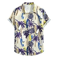 Sanbonepd muške košulje muške ljetne modne casual havajske majice majica s kratkim rukavima na plaži