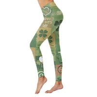 Simu gamaši za sportski trčanje St. Patricks Dan Ispis visoke struke joga hlače za ženske tajice tajice