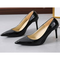 Daeful Womens Stiletto potpetice Slip na haljini cipele s visokim potpeticama Pumpe Party Glossy Comfort