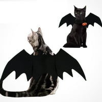 Halloween Pet Bat Wing s Bell Pet Dog Cat Podesivi krilo Halloween Coust-Up pribor za kostim