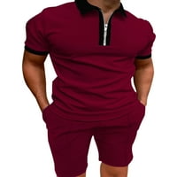 Woobling Men TrackSit majica kratkih rukava + kratke hlače set patchwork Loungewebr Mens COLORBLOCK