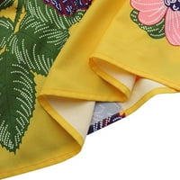DrpGunly suknje za ženske duge suknje, boemski cvjetni print visokog struka Party Beach Pocket Fall