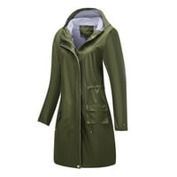 Plus veličina naduvača Ženske žene 鈥檚 Čvrsta kišna jakna na otvorenom jakne Vodootporni kapuljač s kapuljačom