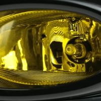 Spec-D Tuning Crna farova + branik + ugaona svjetiljka + halogene sijalice kompatibilne s Honda Civic Lived + Desnim montažnim svjetovima
