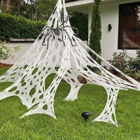 Halloween Spider web ukrasi Giant Stretchy govedina mreža Spider Web za Halloween vanjsku unutrašnju