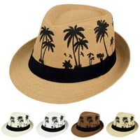 Plaža Sun Hat Wimby Tree Print Wide Brim Panama Hat Upf50 + Jazz Hat za žene muškarci