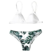 Wozhidaoke bikini setovi za žene Žene kupaći kostimi Bikini set Ispis lišće push-up podstavljene kupaći
