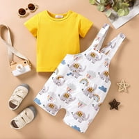 Ležerna odjeća za dječake Toddler Baby Ljeto gospodin Playsuit Odjeća Slatki uzorak Print vrhovi i kratke