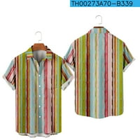 Muške majice kratkih rukava s kratkim rukavima prema dolje Grafički print ljeto majica na plaži sa džepom