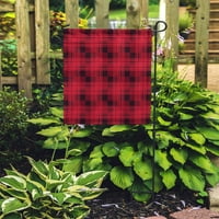 Crveni plaid Lumberjack i Buffalo Provjerite uzorak Tartan Gingham Hipster Garden Zastava Dekorativne