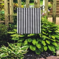 Uzorak crno-bijeli barkod slikarska linija prugasta zebra vrtna zastava ukrasna zastava kuće baner