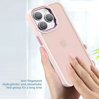 iPhone PRO MA Clear Prozirna futrola Čvrsta lagana tanka slim otporan na udarce za iPhone Pro max, ružičasta