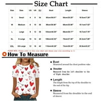 Valentinovo ženska majica, plus veličina kratkih rukava Crta kratkih vrata, Ardent Love Graphic bluza