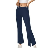 Simplmasygeni ženske pantalone hlače hlače plus veličina Ženska čista boja Visoki struk Sportski fitnes
