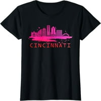 Ženski vrhovi Modern Cincinnati Cityscape Suvenir - Cincinnati Skyline Majica Poklon posada za zabavu
