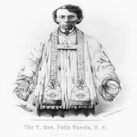 F_LI varela y morales n. Kubanski rimokatolički sveštenik. Litografija, C1853. Poster Print by