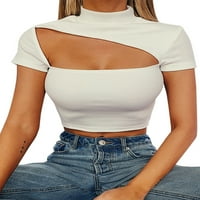 Seyurigaoka Ženski izrezani vrhovi seksi majica s kratkim rukavima
