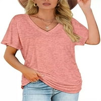 Ženska ljetna modna majica s kratkim rukavima s kratkim rukavima V-izrez
