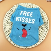 Mačji pas sladak ljubimac odjeću meka udobna majica prozračna tiskarska prsluka za pse za male pse Puppy