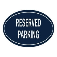 Ovalni rezervirani parking znak - srednji 2,75x7