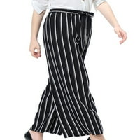 Colisha Women Elastic struk Pajama Pant Comfy Stripe Wide noga Palazzo Lounge Pant Crckstring PJ Dno