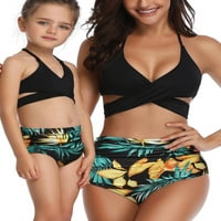 Porodični kupaći kostimi Dvije bikini set majke kćer Bikini kupaće kupaće kostim oca sina pliva letnje