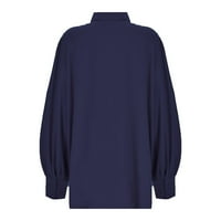GUBOTARE Bluze s dugim rukavima za žene Dressy Ležerne prilike ženske majice s dugim rukavima V COLL