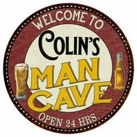 Colin's Man Cave 12 okrugli metalni znak Kuhinjski bar zidni dekor 200120035144