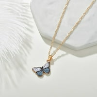 Pgeraug pokloni za žene modne ogrlice leptira dostupne su u raznim bojama za vas privjesak ogrlica f
